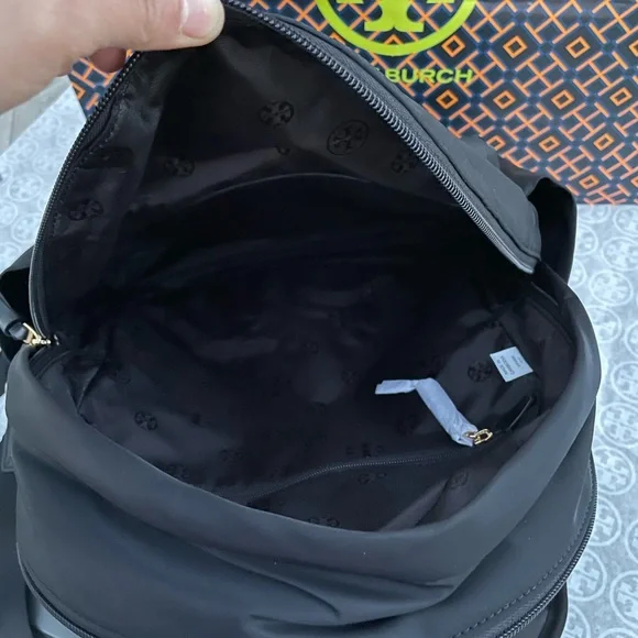 NWT tory burch ella nylon backpack in black 88368 - Picture 7 of 11